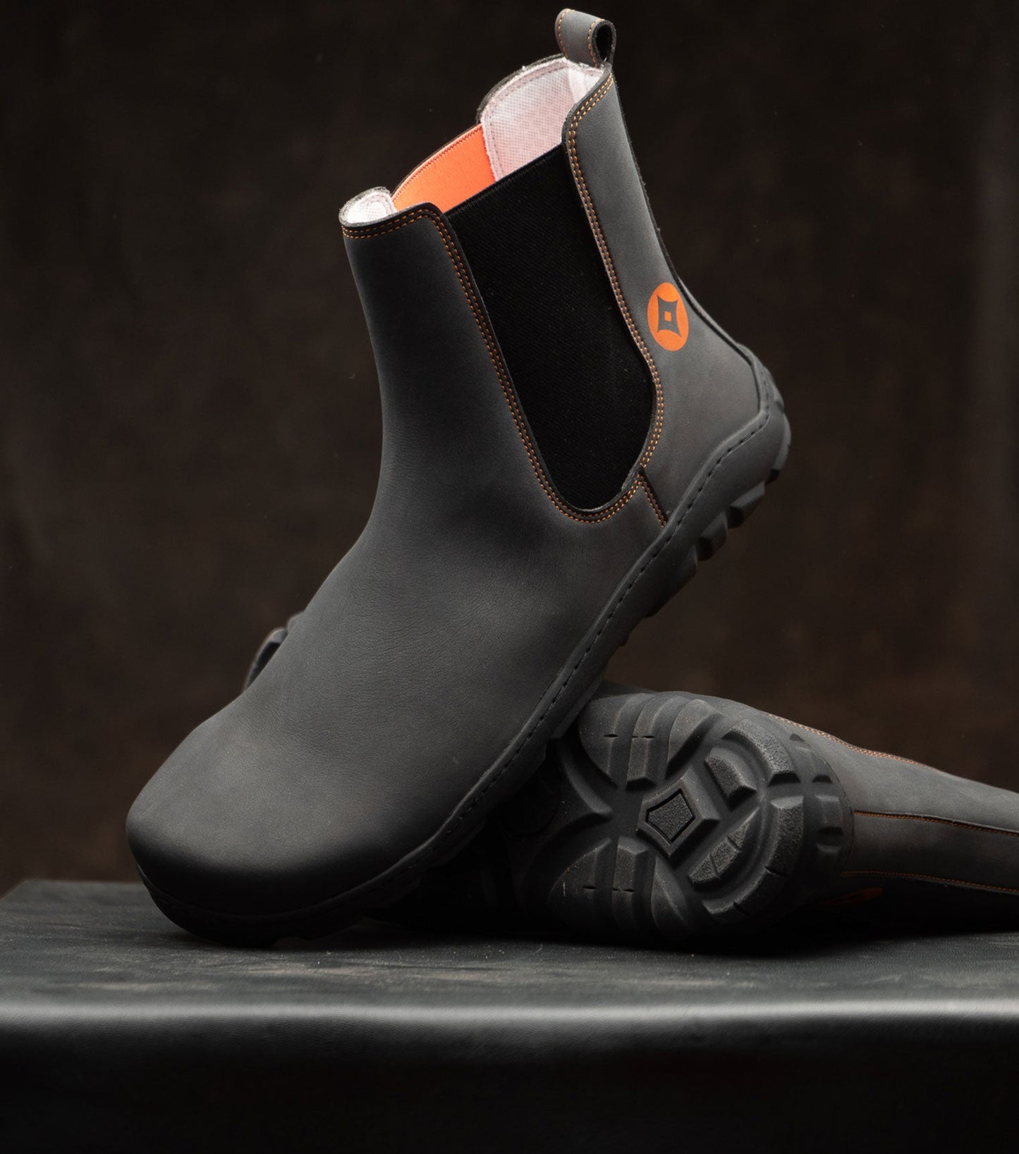 Barefoot Safety Chelsea Boots in Black microfiber Nobuk, CSA F2413-24 certification (pending)