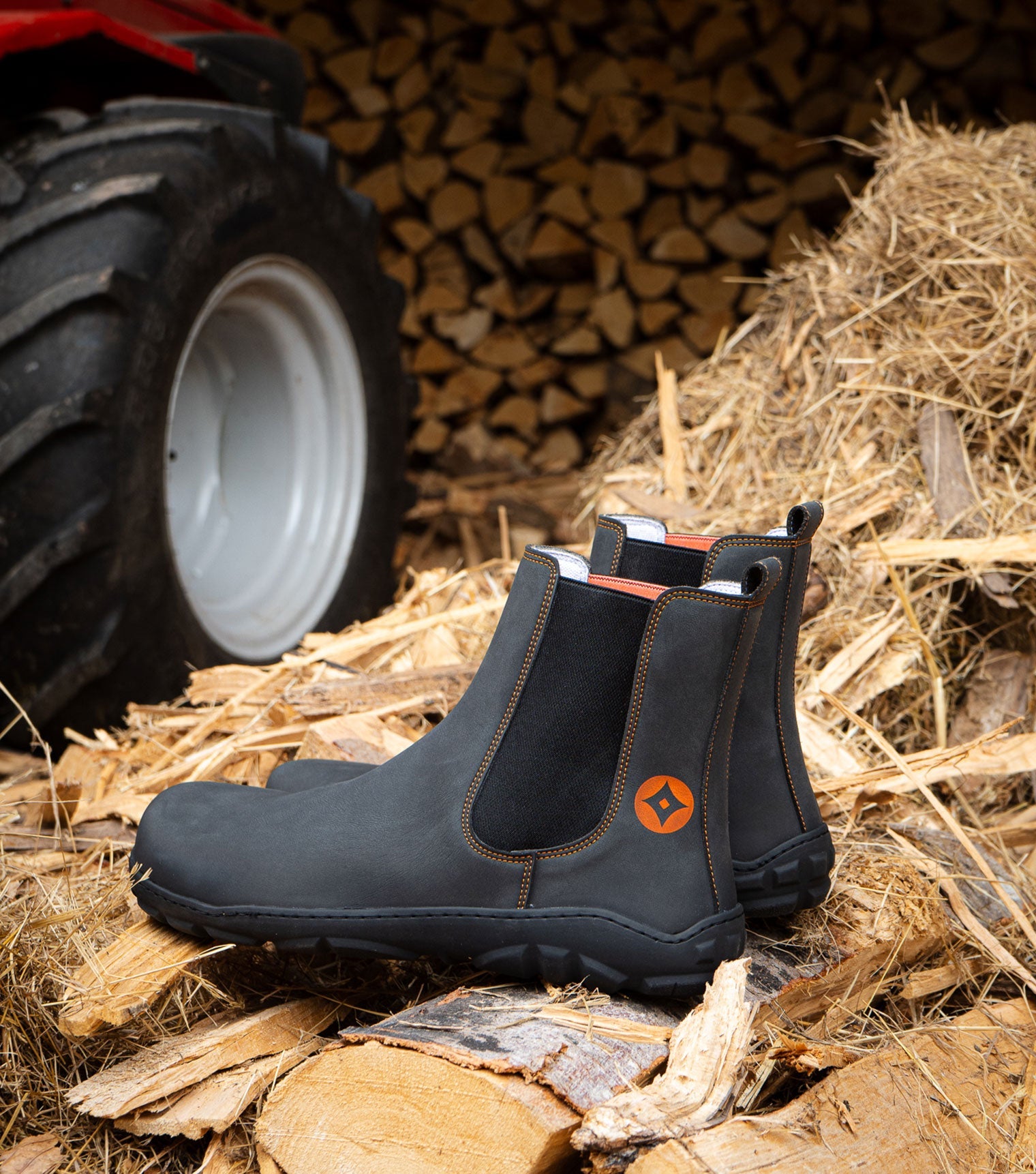 Barefoot Safety Chelsea Boots in Black microfiber Nobuk, CSA F2413-24 certification (pending)