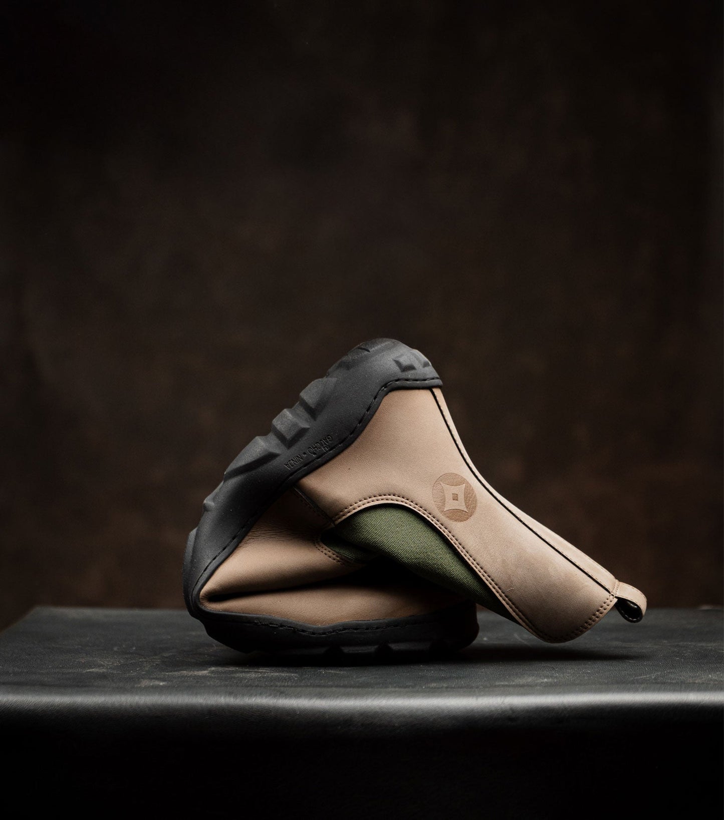 Barefoot Safety Chelsea Boots in light brown microNobuk, flexible at your job. 