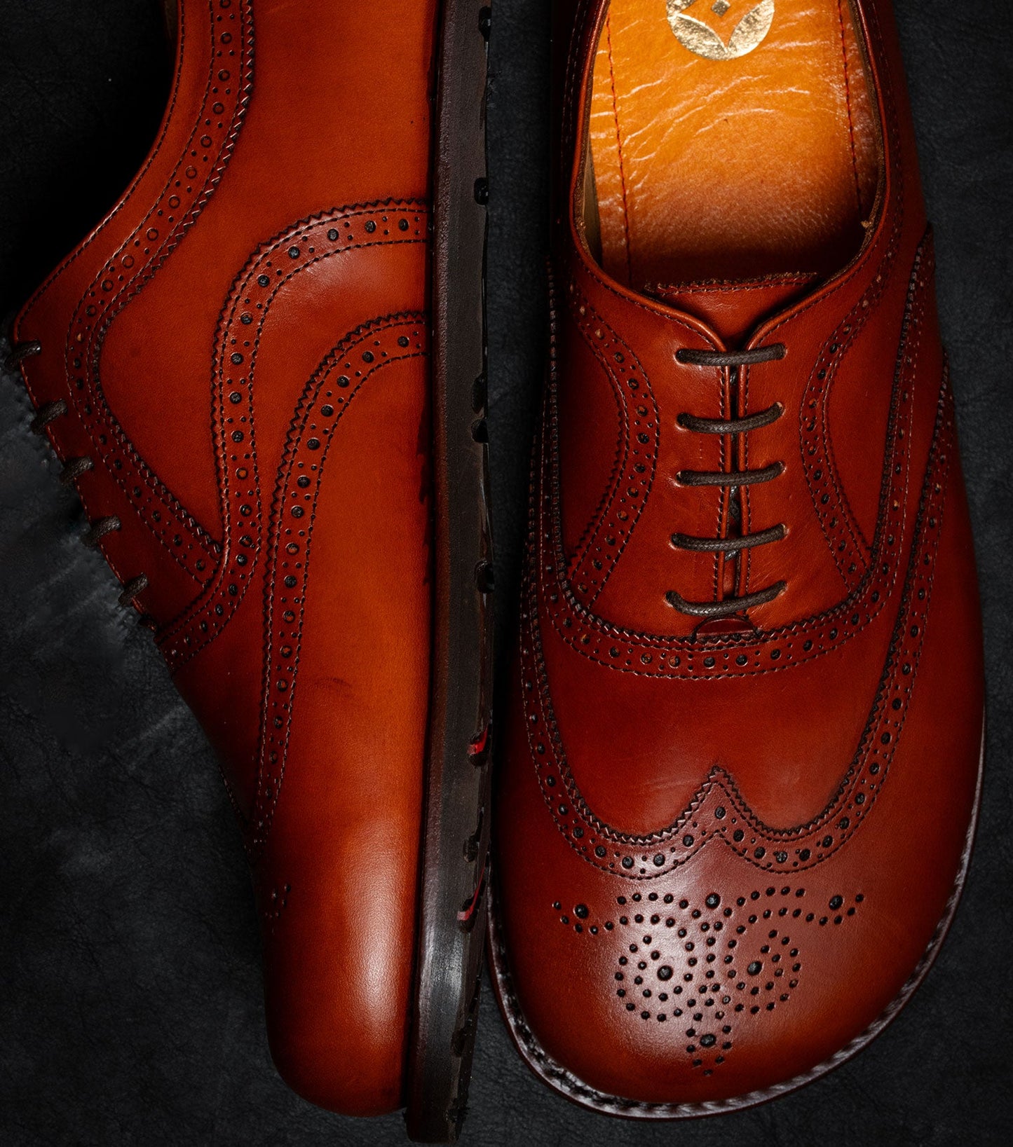 Goodyear Welted Barefoot Brogues by Gaucho Ninja Barefoot Wear Shoes dress shoes with wide toe box 