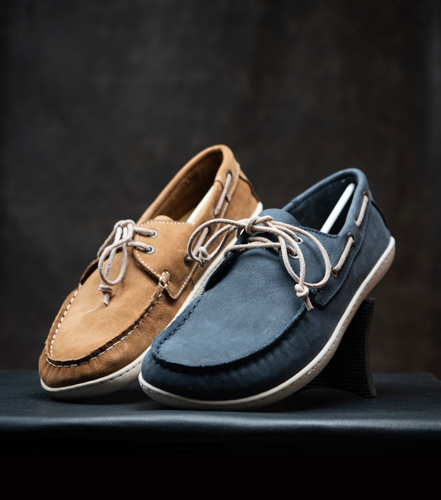 Brown and Blue Barefoot Deck Shoes by Gaucho Ninja