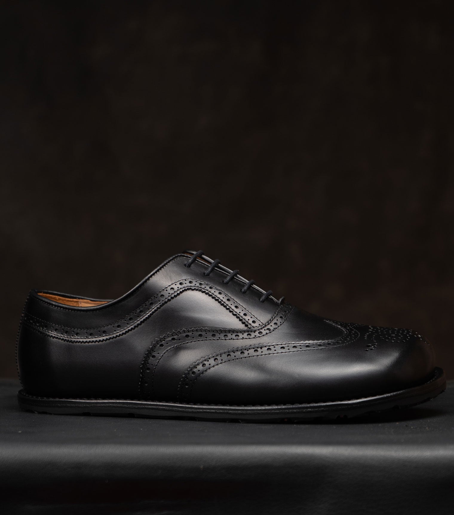 Goodyear Welted Barefoot Shoes Barefoot Brogue in Black Best Barefoot Dress Shoes