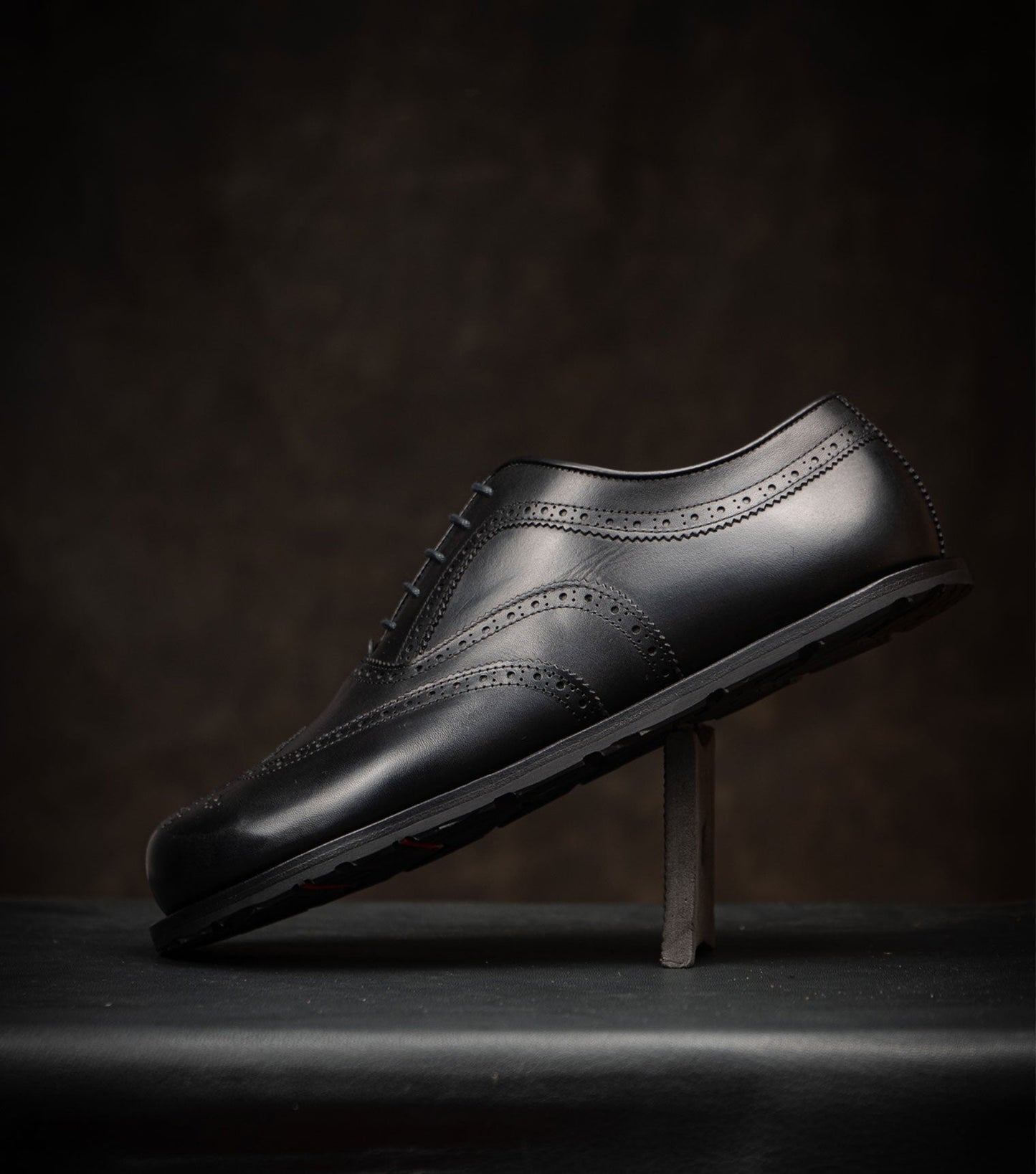 Goodyear Welted Barefoot Shoes Barefoot Brogue in Black Best Barefoot Dress Shoes