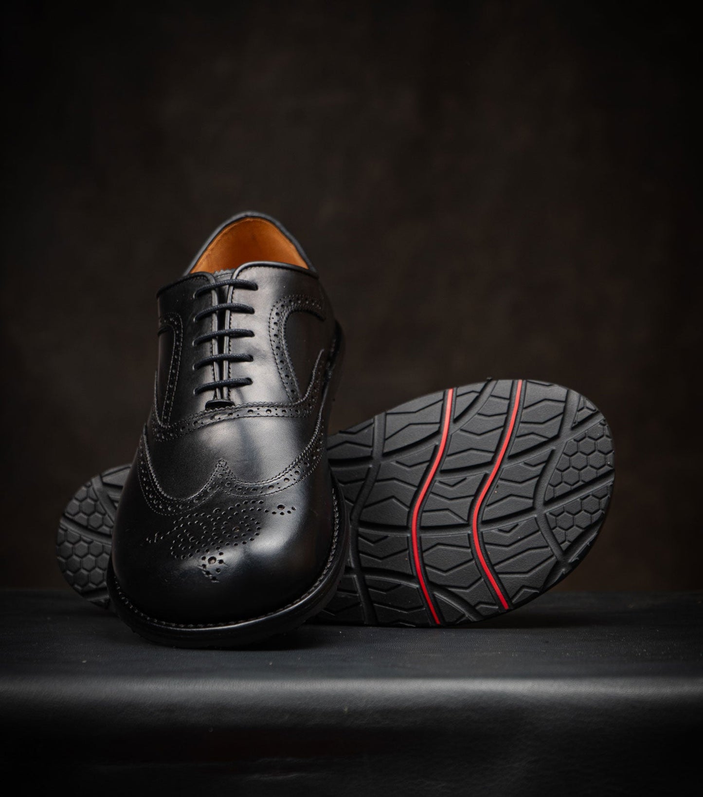 Goodyear Welted Barefoot Shoes Barefoot Brogue in Black Best Barefoot Dress Shoes