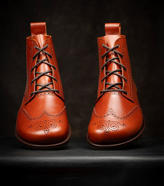 Goodyear Welted Barefoot Chukka Brogue Boots