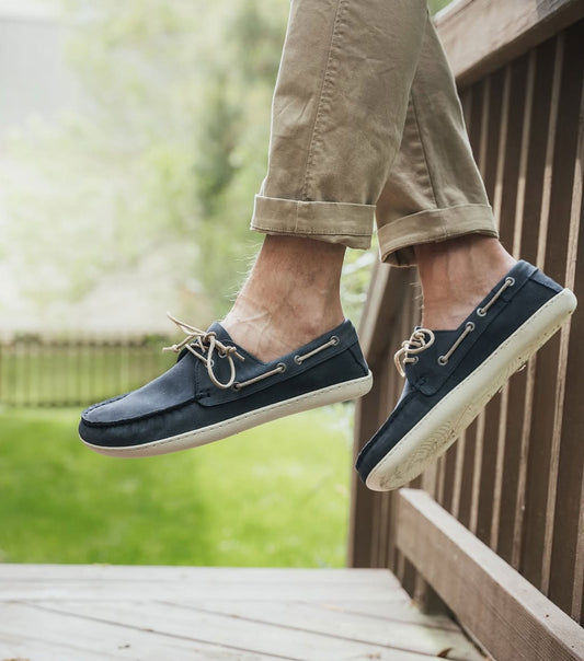 Navy Barefoot Deck Shoes by Gaucho Ninja Barefoot Boat shoes