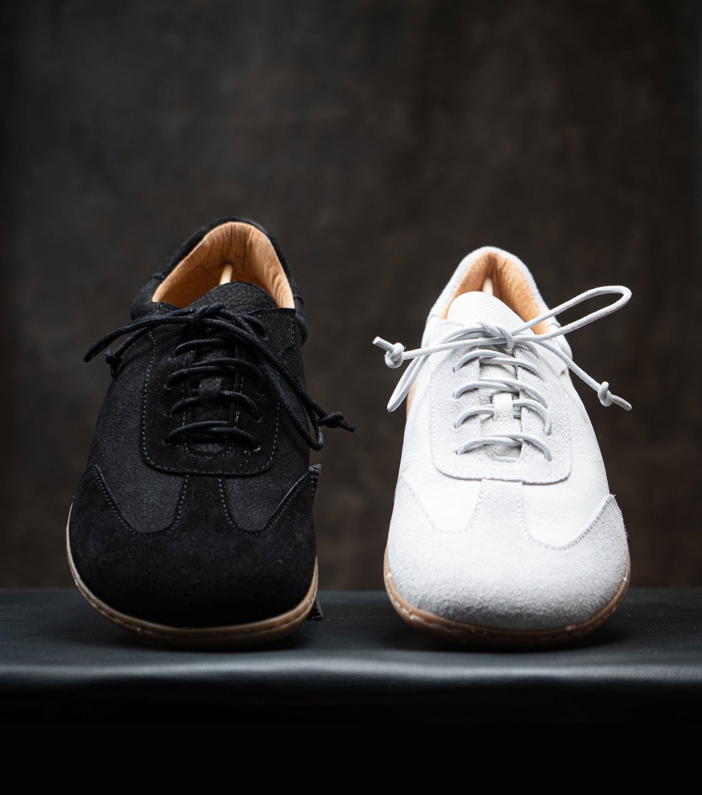 Barefoot Retro Trainers by Gaucho Ninja | White Sneakers and Black Sneakers