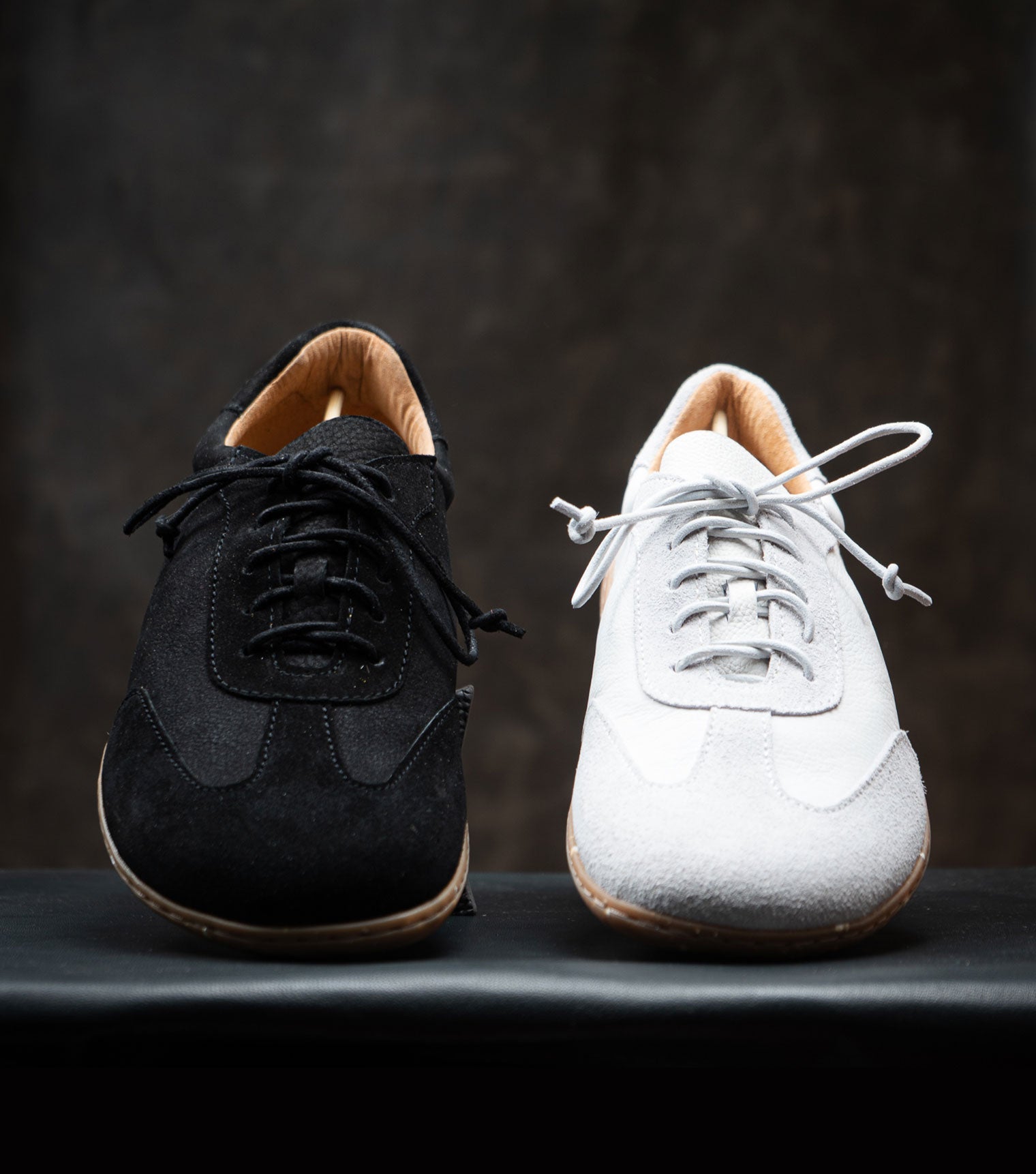 Barefoot Retro Trainers by Gaucho Ninja | White Sneakers and Black Sneakers