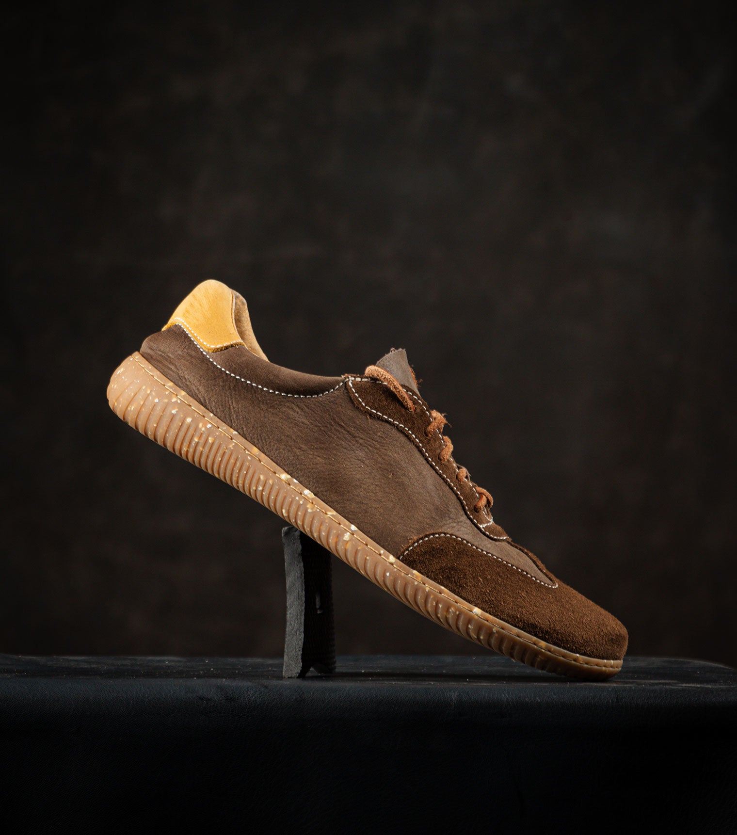 Brown Barefoot Retro Trainers by Gaucho Ninja