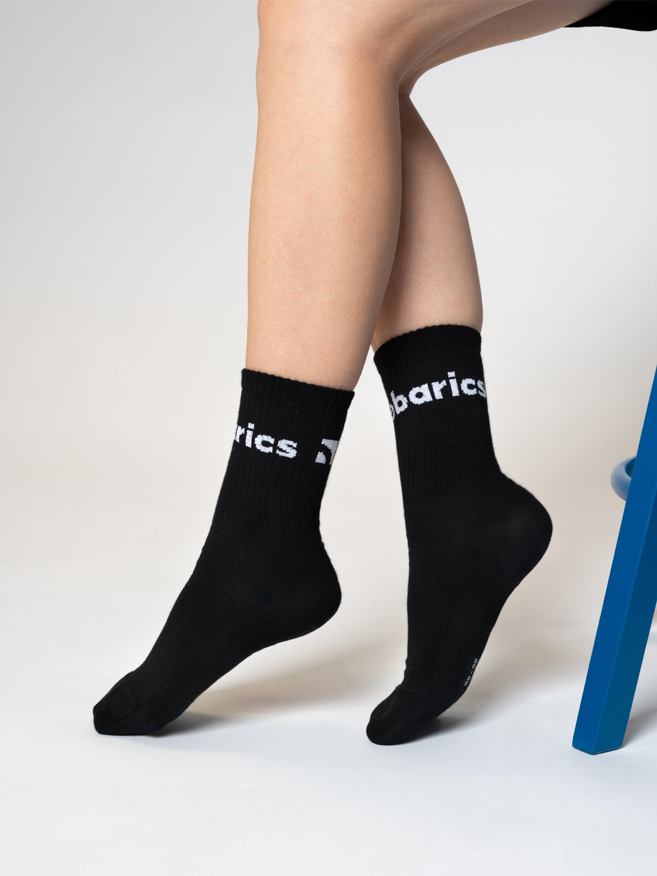 Barebarics - Barefoot Socks - Crew - Black - Big logo