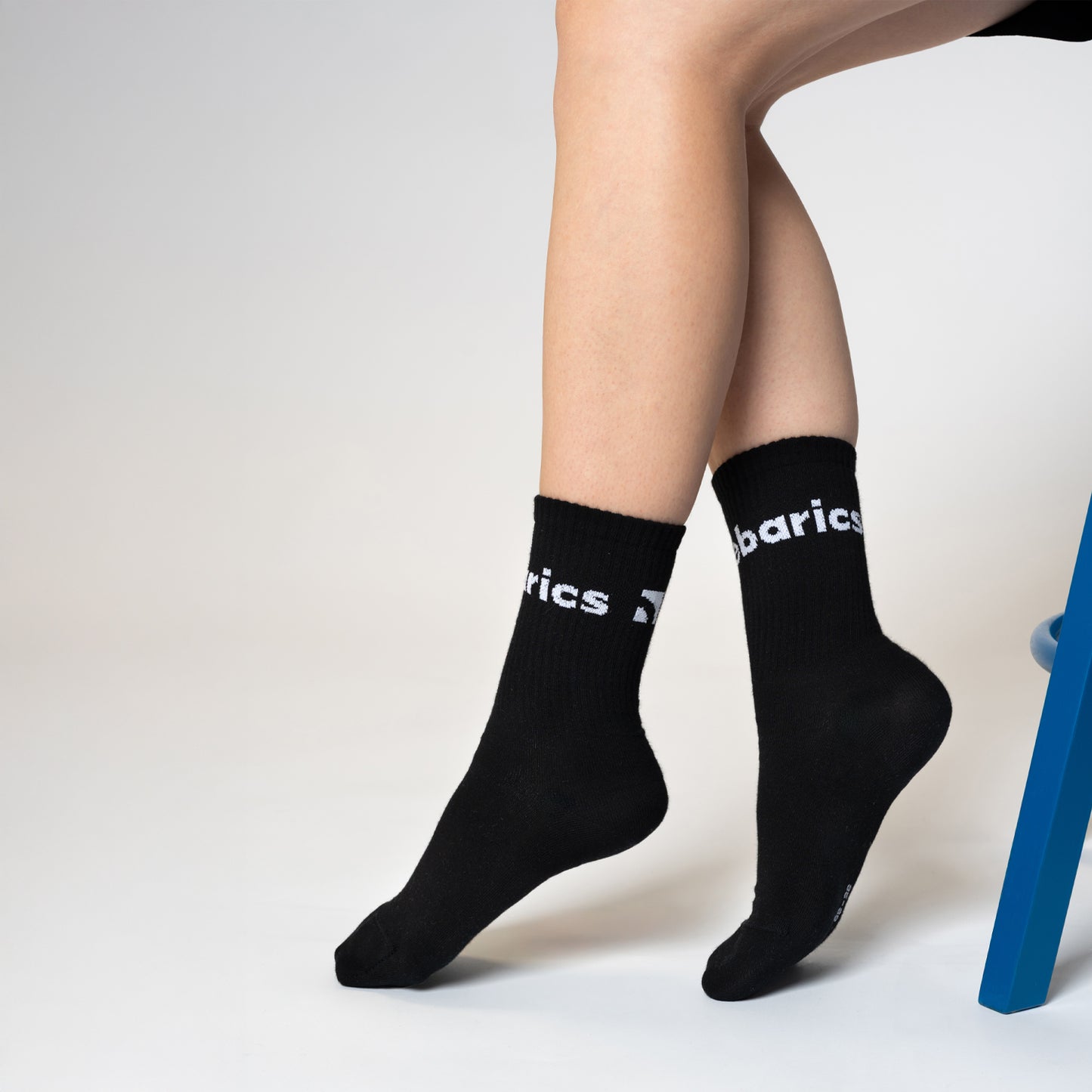 Barebarics - Barefoot Socks - Crew - Black - Big logo