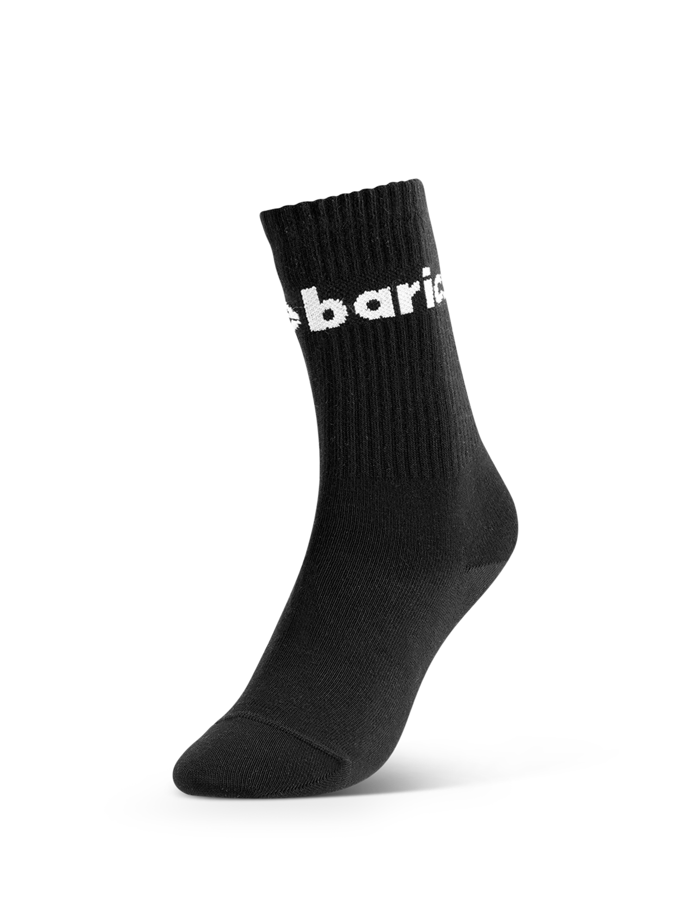 Barebarics - Barefoot Socks - Crew - Black - Big logo