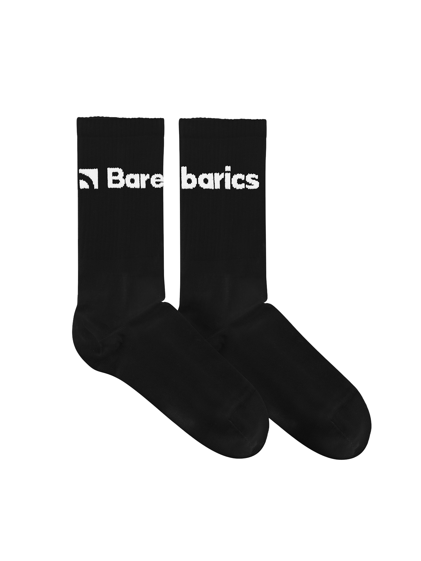 Barebarics - Barefoot Socks - Crew - Black - Big logo