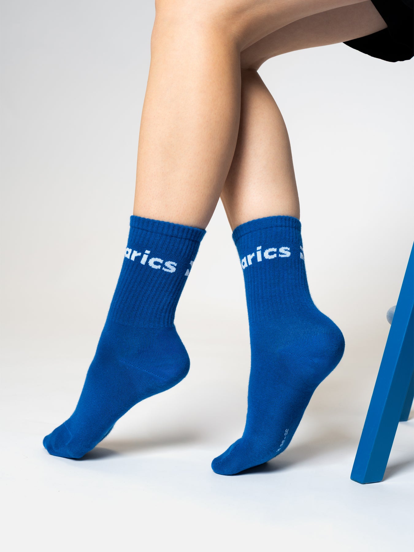 Barebarics - Barefoot Socks - Crew - Cobalt Blue - Big logo