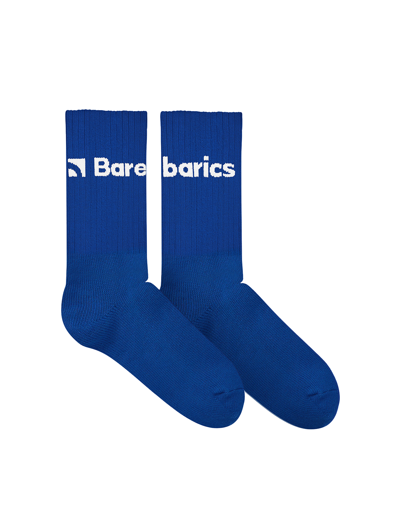 Barebarics - Barefoot Socks - Crew - Cobalt Blue - Big logo