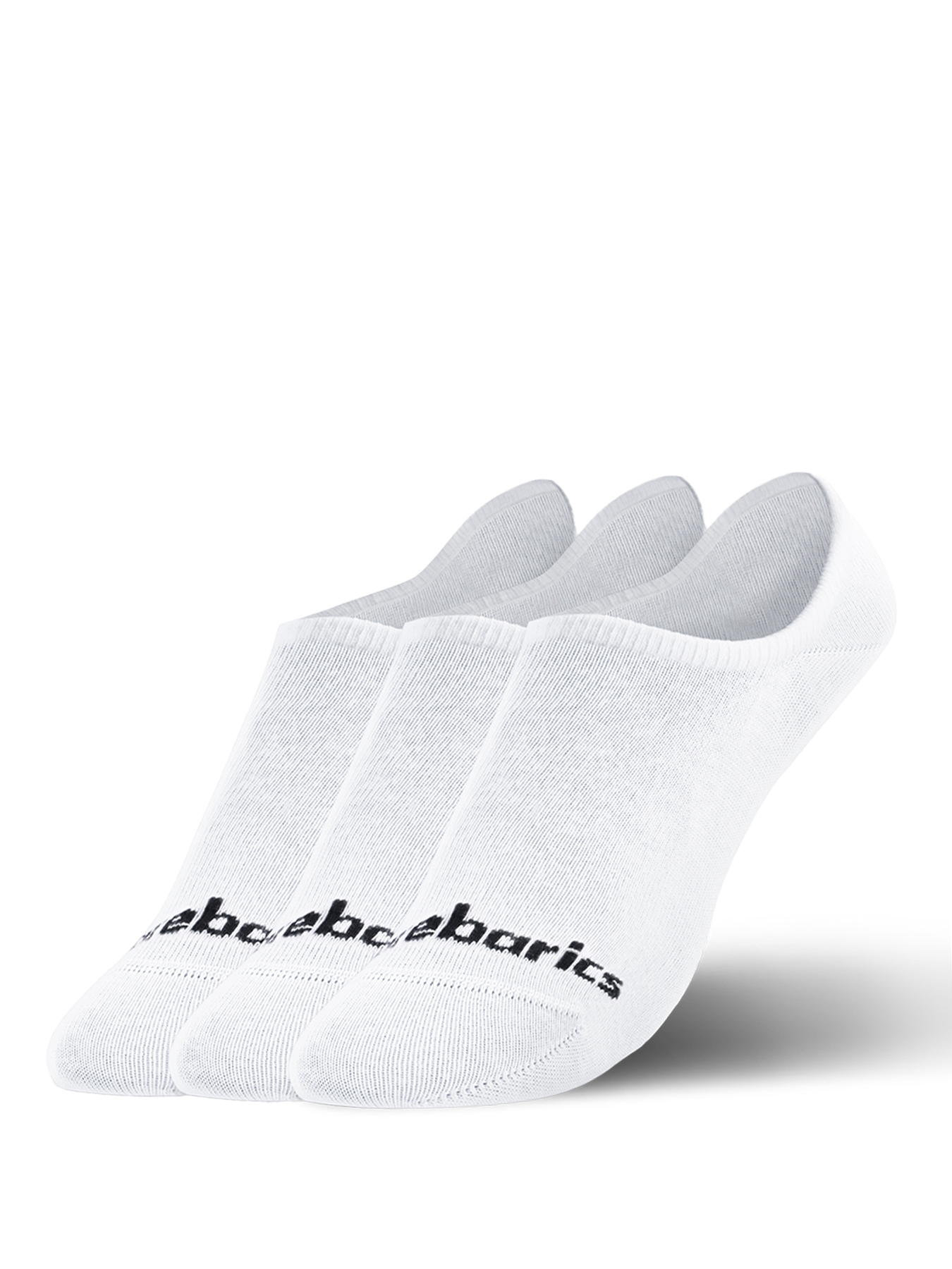 Barebarics - Chaussettes pieds nus - Invisibles - Blanc - Lot de 3
