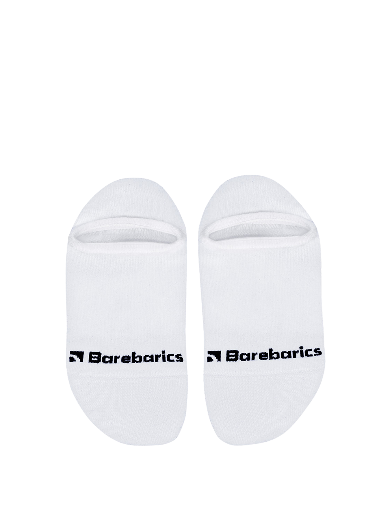 Barebarics - Chaussettes pieds nus - Invisibles - Blanc - Lot de 3