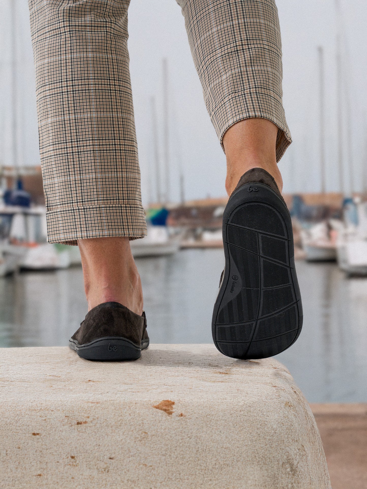 Barefoot Moccasins Be Lenka Prestage - Dark Brown & Gold