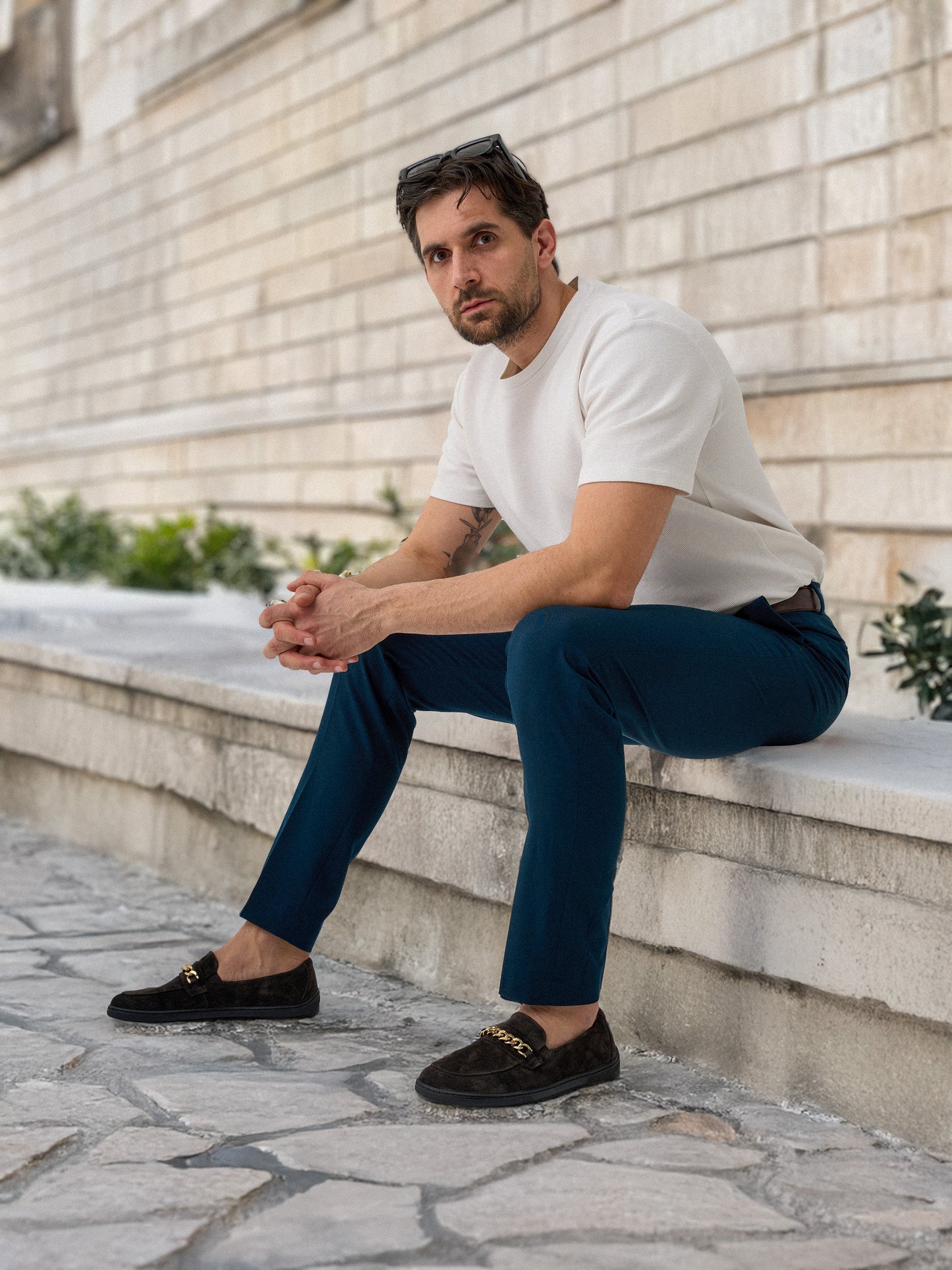 Barefoot Moccasins Be Lenka Prestage - Dark Brown & Gold