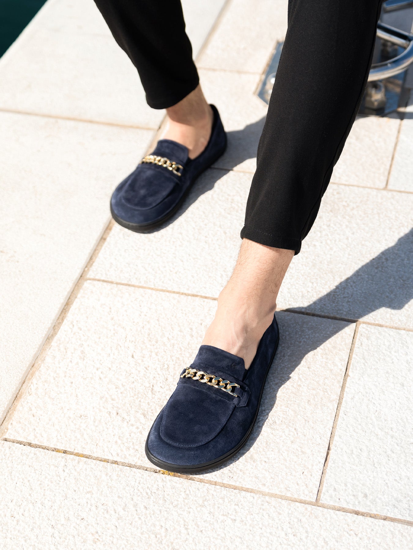 Mocassins pieds nus Be Lenka Prestage - Marine &amp; Or