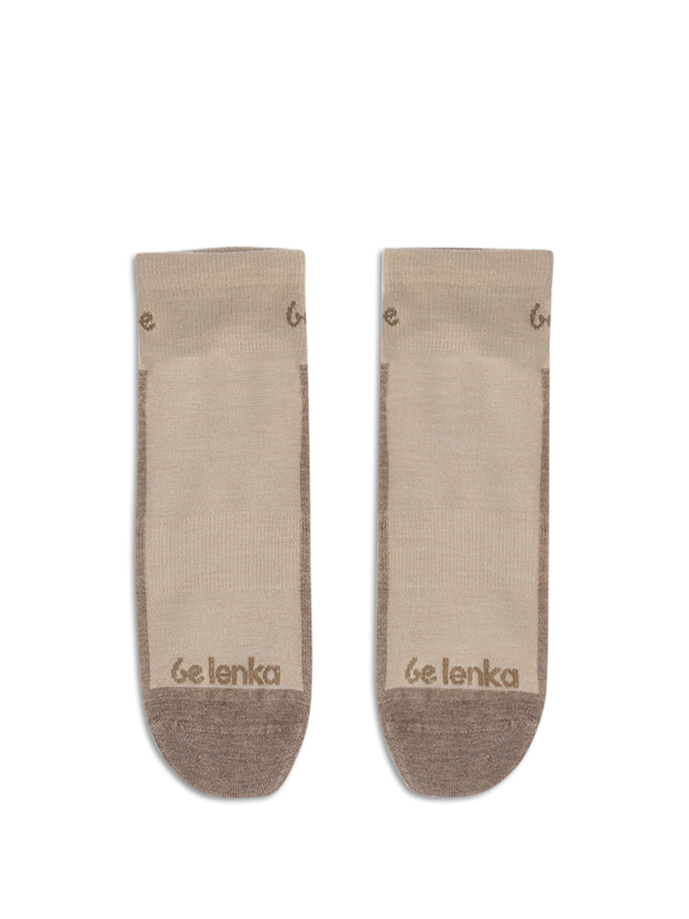 Chaussettes pieds nus Be Lenka - Crew - Laine mérinos – Beige