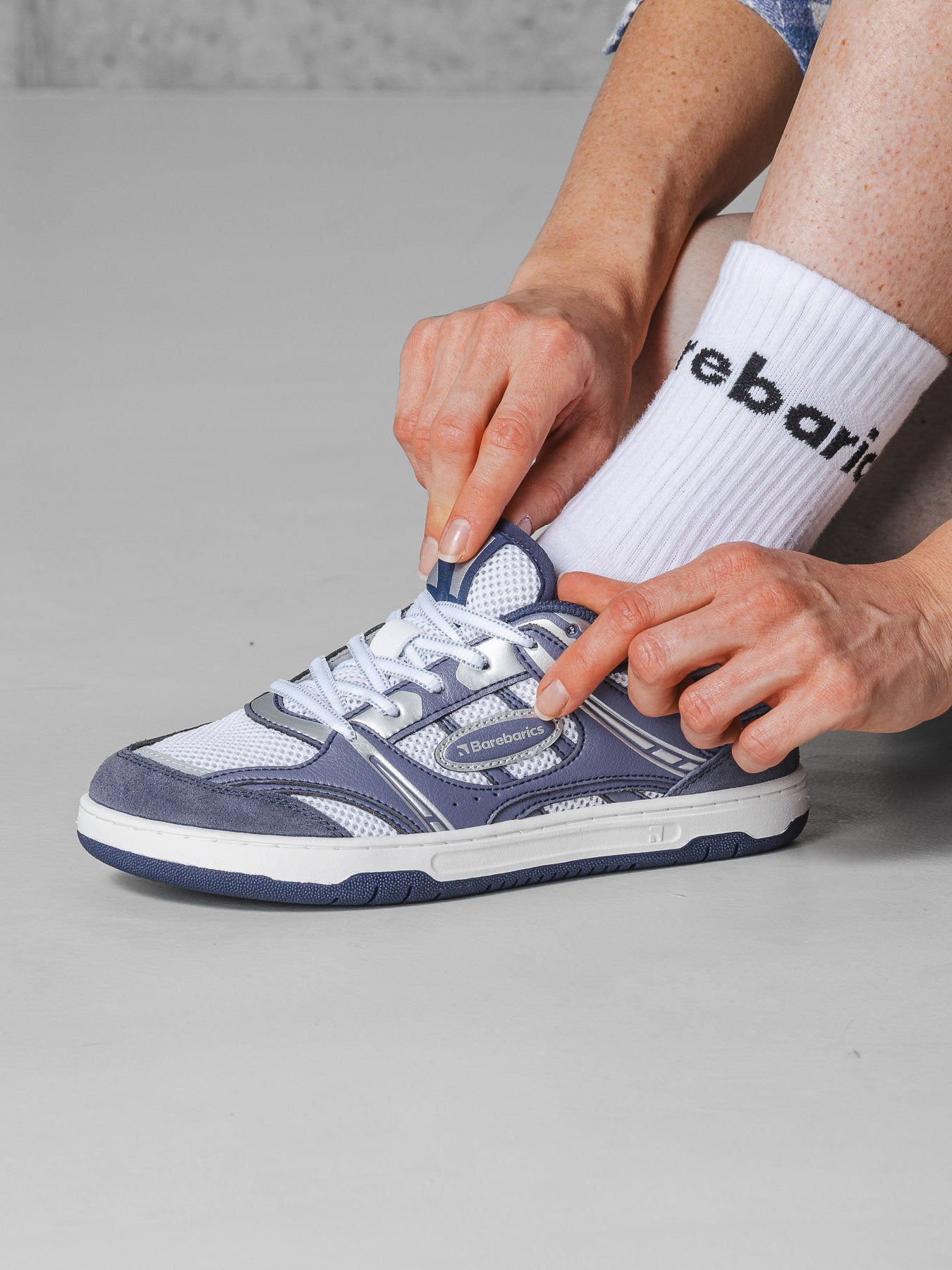 Barefoot Sneakers Barebarics Dropsta - Blue & Silver