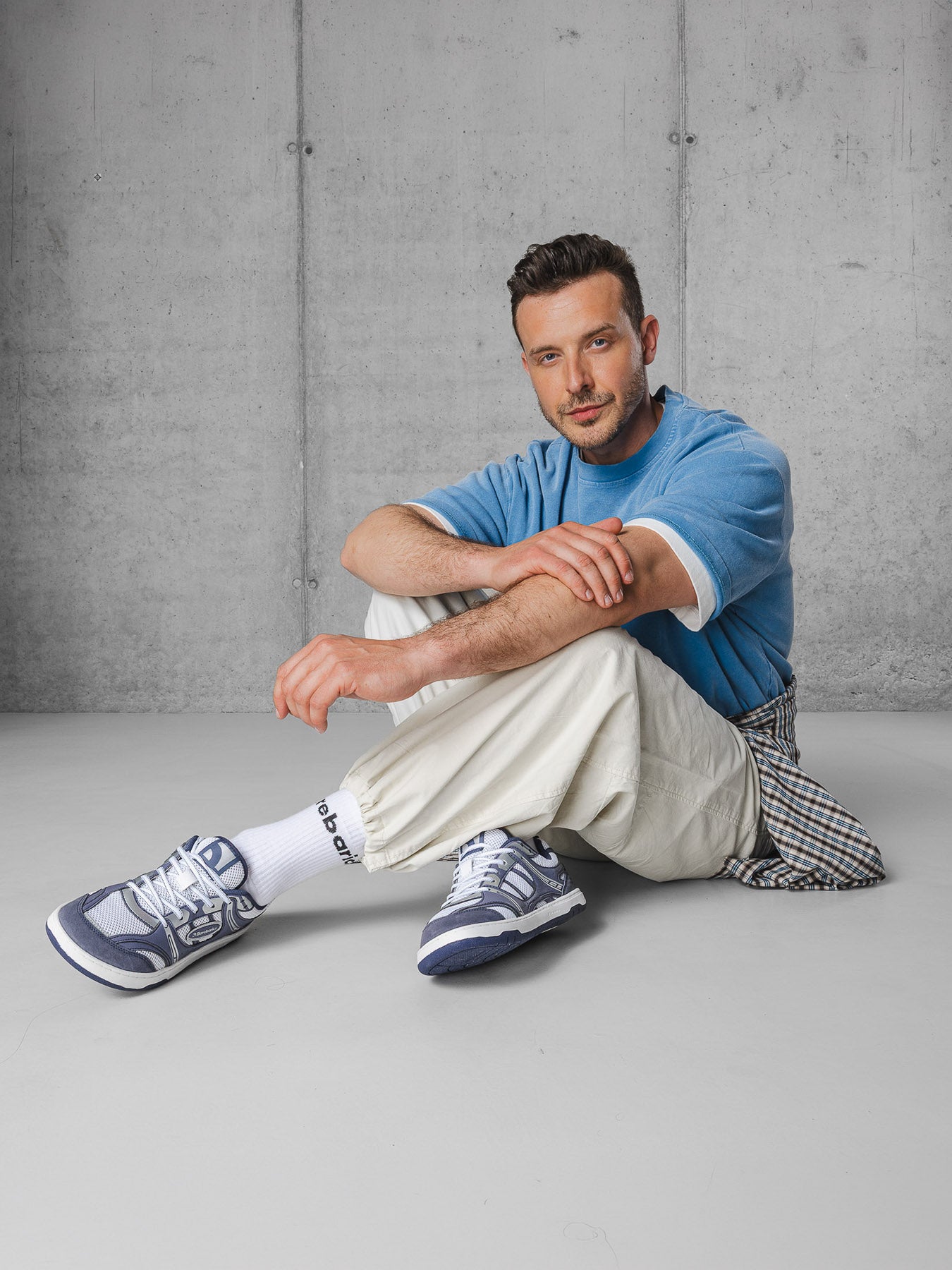 Barefoot Sneakers Barebarics Dropsta - Blue & Silver