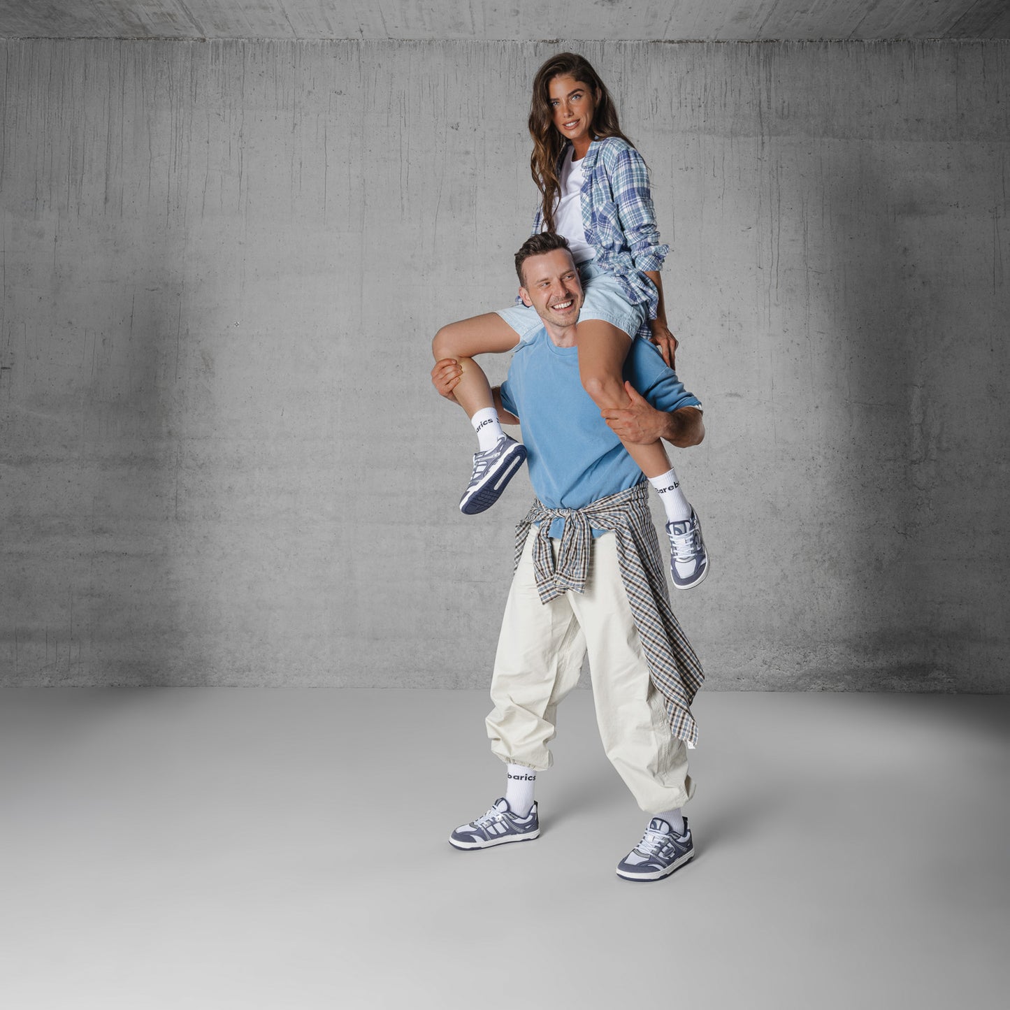 Barefoot Sneakers Barebarics Dropsta - Blue & Silver