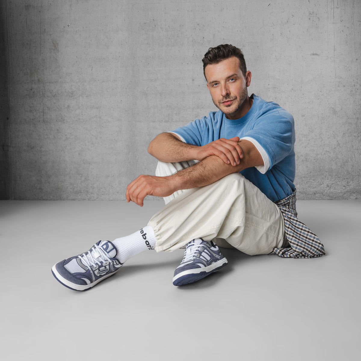 Barefoot Sneakers Barebarics Dropsta - Blue & Silver