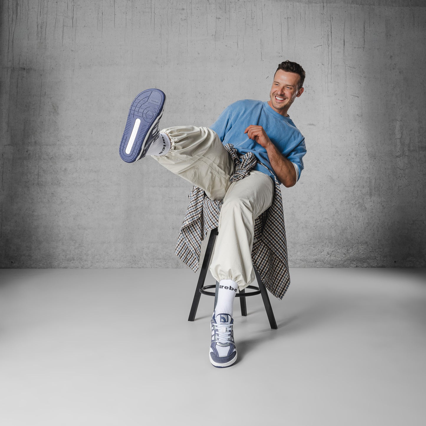 Barefoot Sneakers Barebarics Dropsta - Blue & Silver