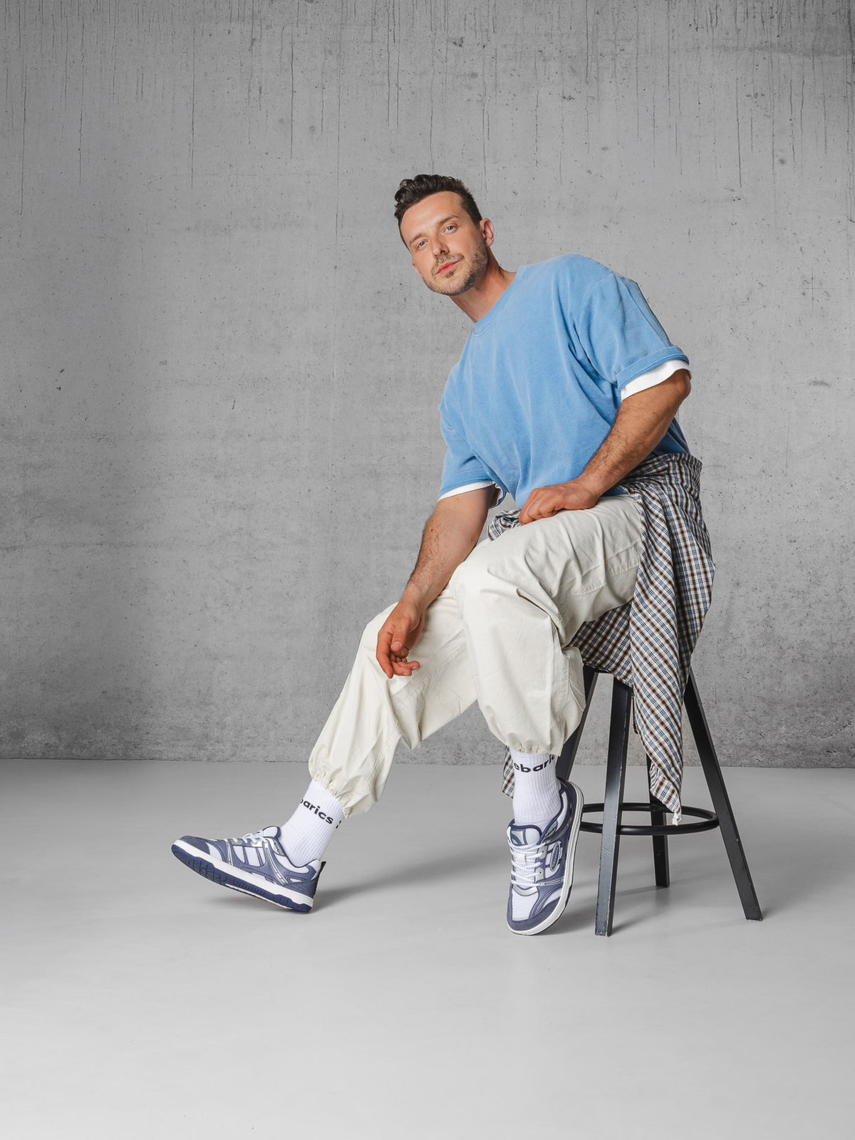 Barefoot Sneakers Barebarics Dropsta - Blue & Silver