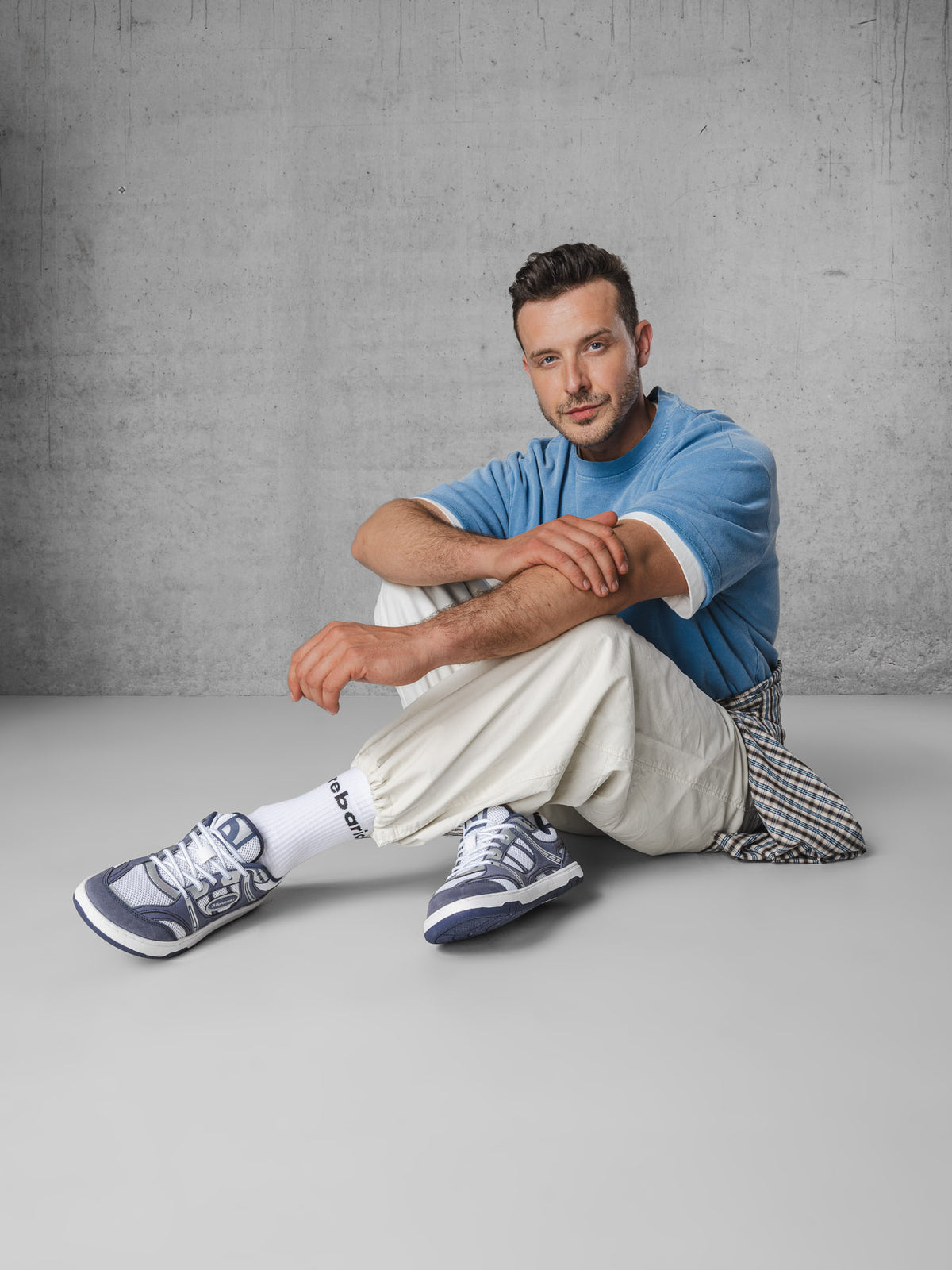 Barefoot Sneakers Barebarics Dropsta - Blue & Silver