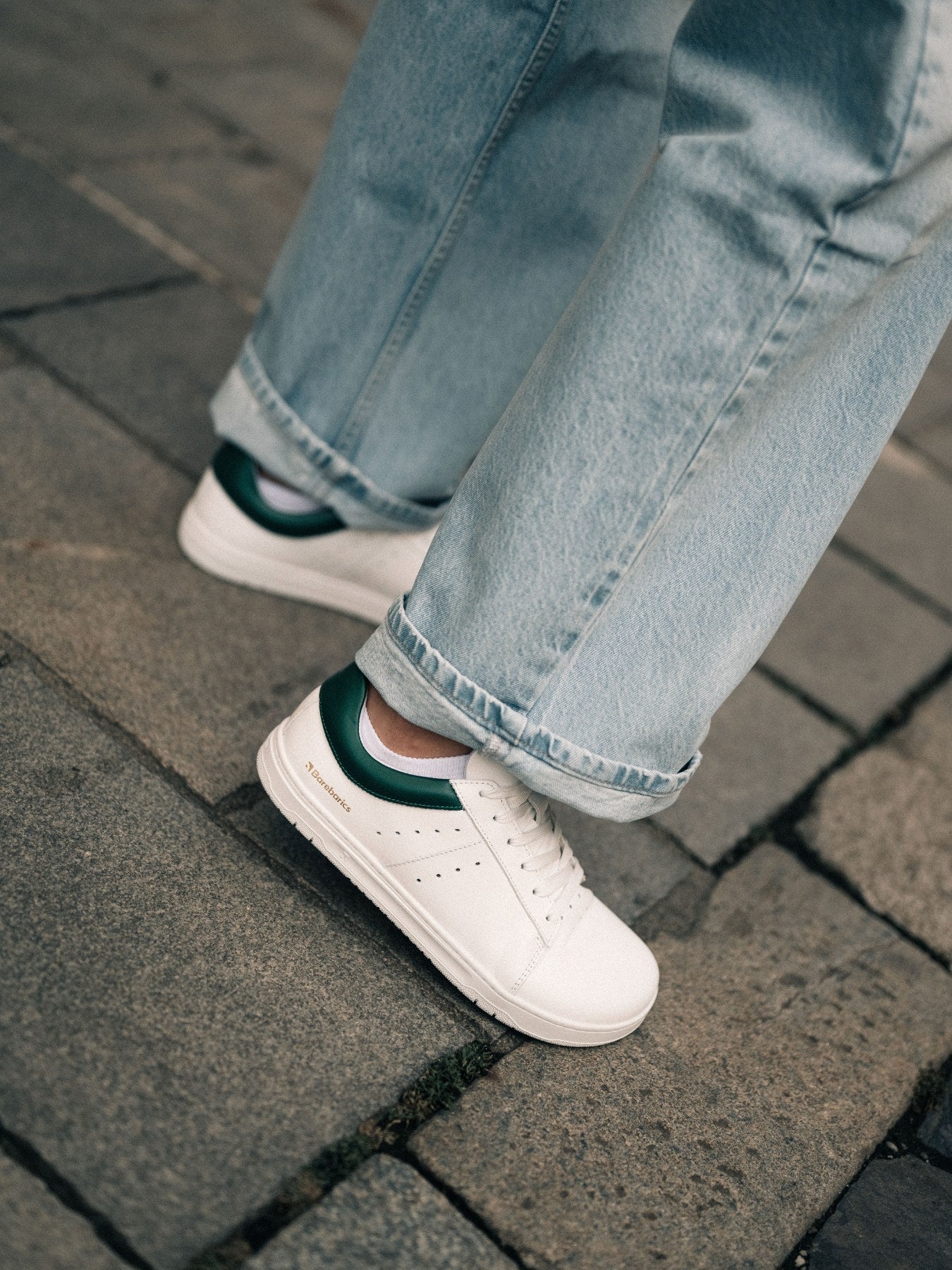 Barefoot Sneakers Barebarics Enigma - White & Dark Green