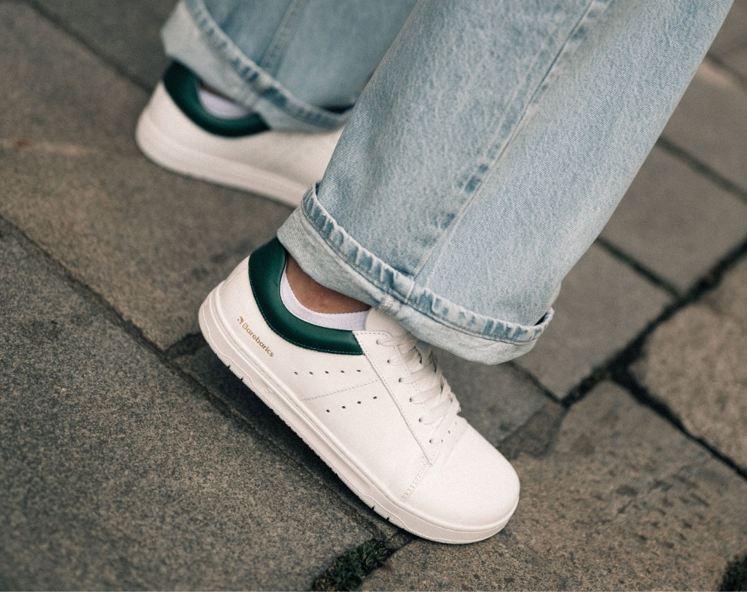 Barefoot Sneakers Barebarics Enigma - White & Dark Green