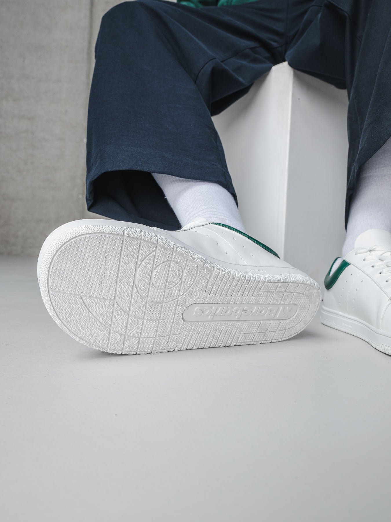 Barefoot Sneakers Barebarics Enigma - White & Dark Green