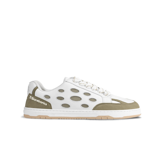 Baskets pieds nus Barebarics Fusion - Blanc et marron armée