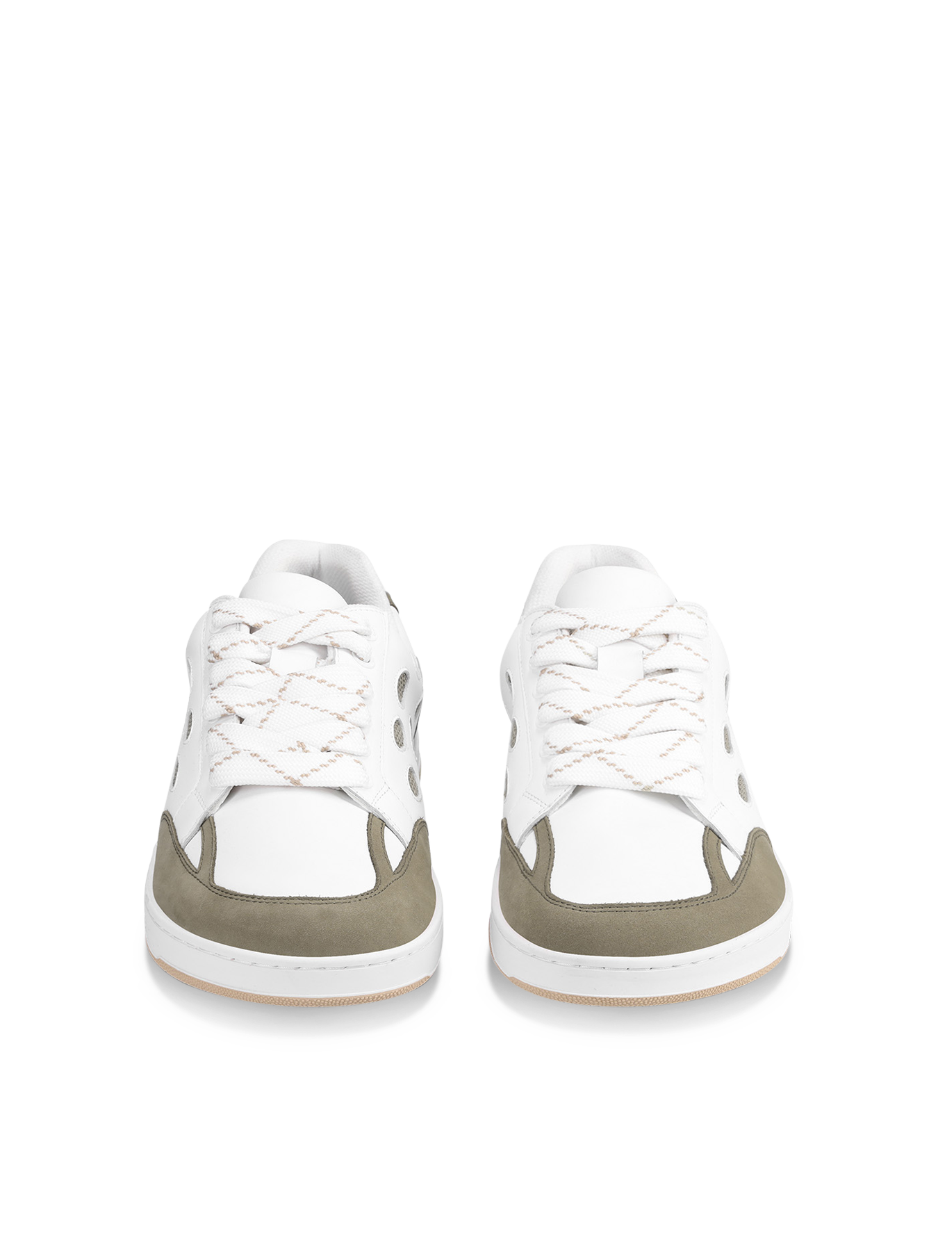 Barefoot Sneakers Barebarics Fusion - White & Army Brown