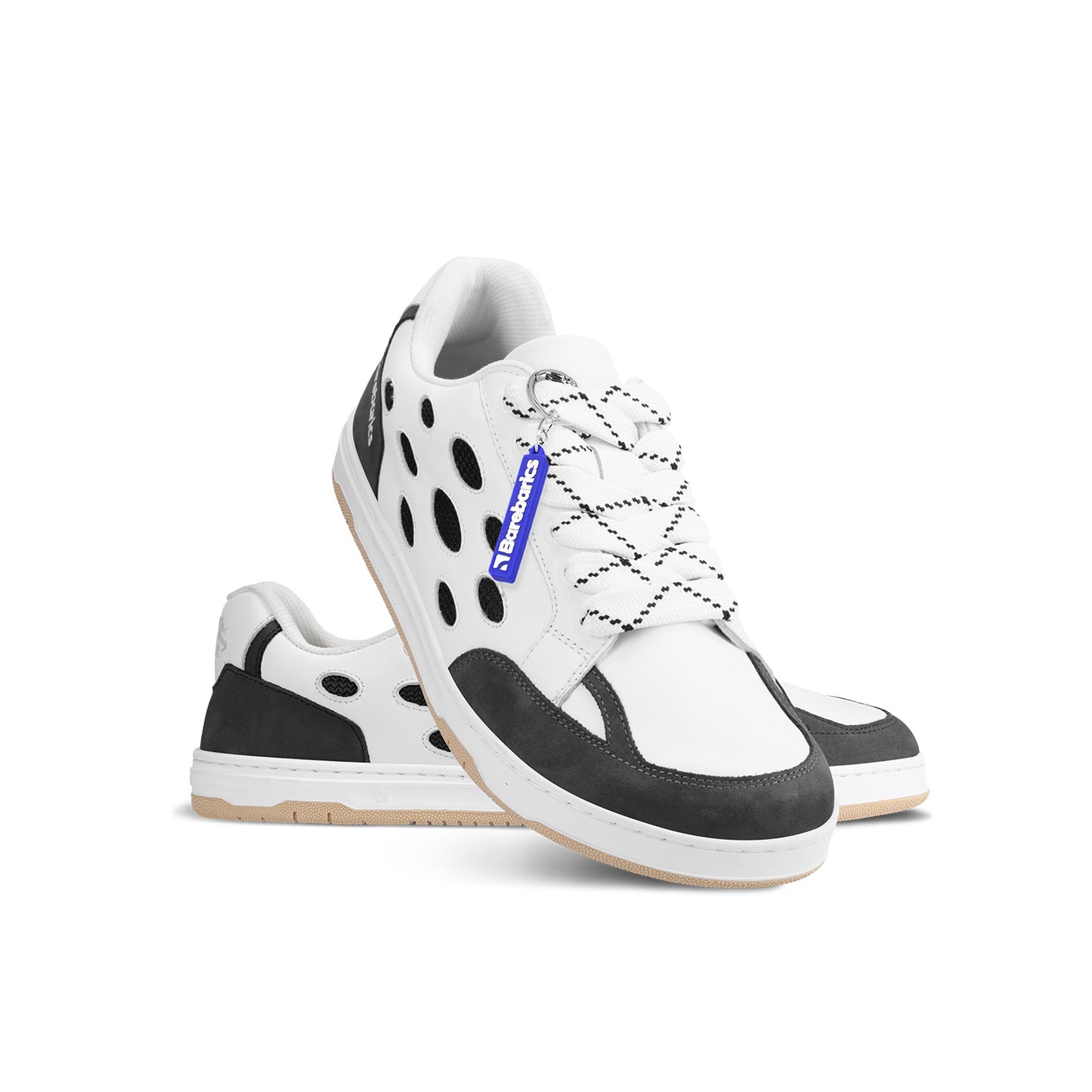 Baskets pieds nus Barebarics Fusion - Blanc et anthracite