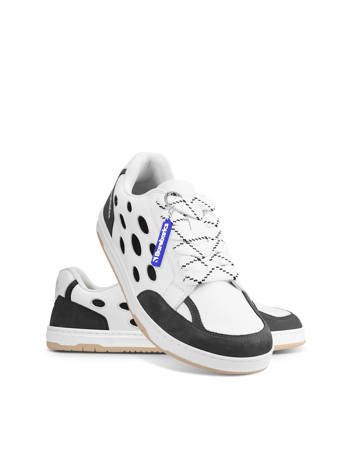 Barefoot Sneakers Barebarics Fusion - White & Charcoal