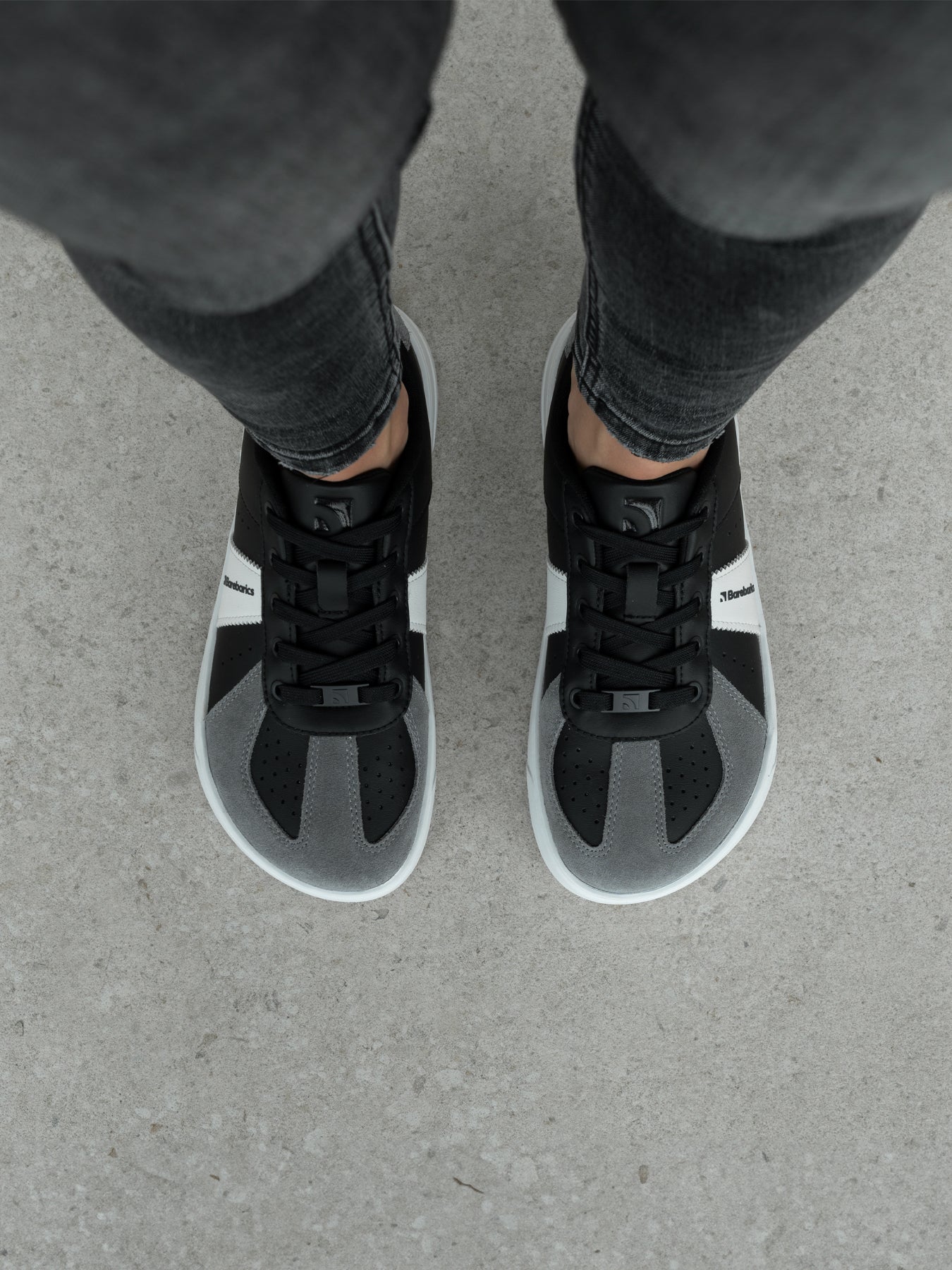 Barefoot Sneakers Barebarics Icara - Black & Dark Grey