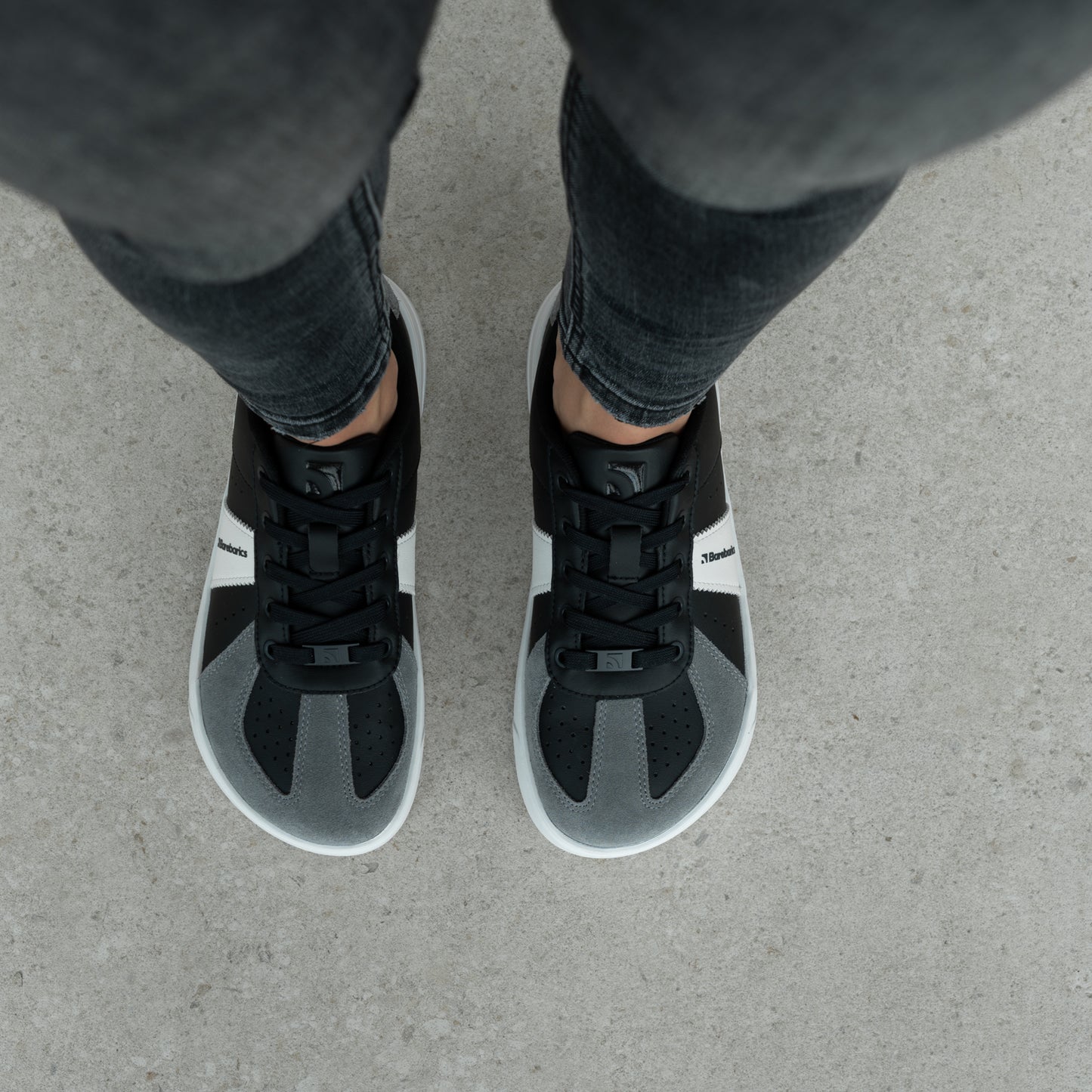 Barefoot Sneakers Barebarics Icara - Black & Dark Grey