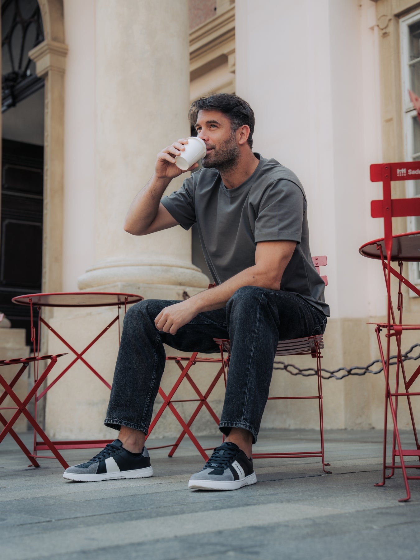 Barefoot Sneakers Barebarics Icara - Black & Dark Grey