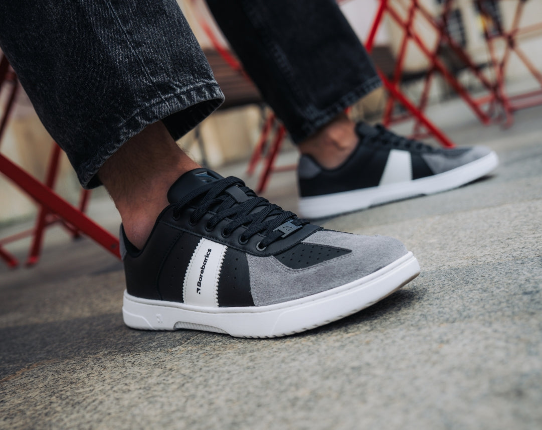 Barefoot Sneakers Barebarics Icara - Black & Dark Grey