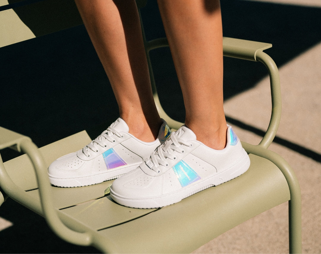 Barefoot Sneakers Barebarics Icara - White & Pastel Iridescent