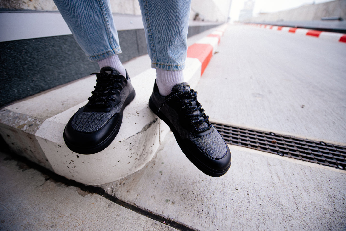 Barefoot Sneakers Barebarics - Kudos - Black & Grey