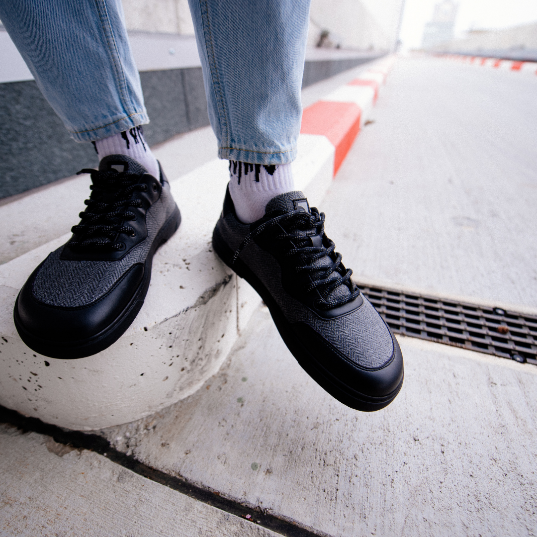 Barefoot Sneakers Barebarics - Kudos - Black & Grey