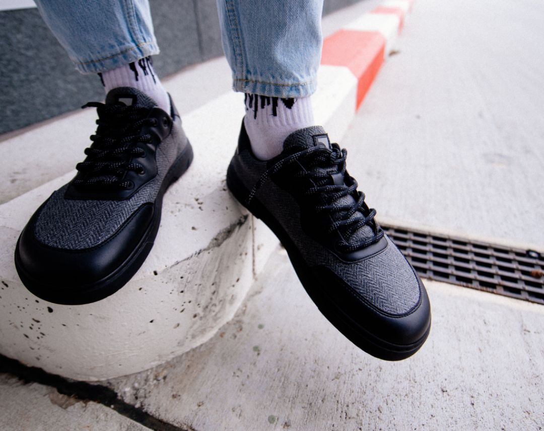 Barefoot Sneakers Barebarics - Kudos - Black & Grey