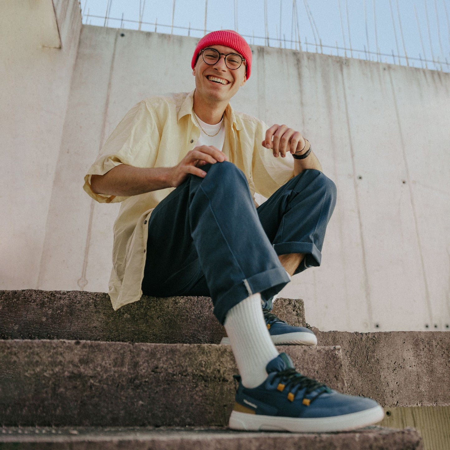 Baskets pieds nus Barebarics Revive - Bleu et blanc