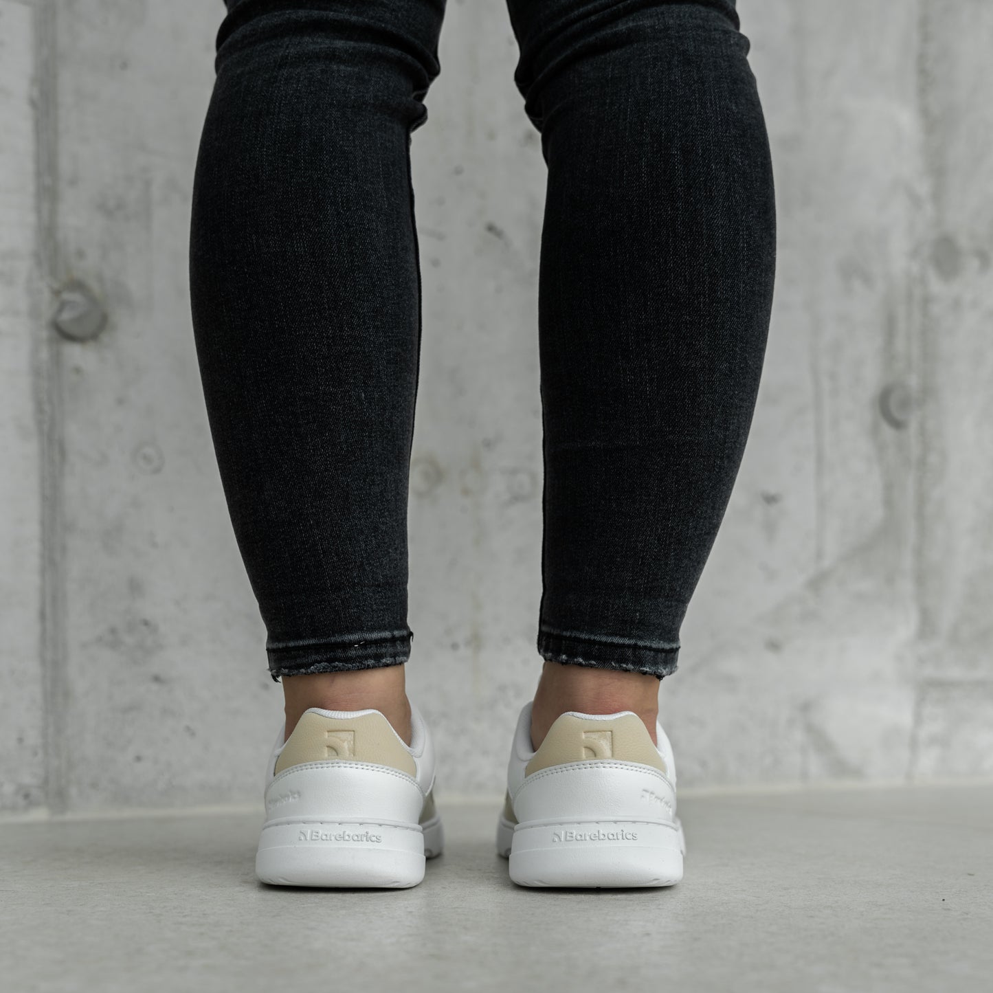 Barefoot Sneakers Barebarics Vaporo - White & Beige