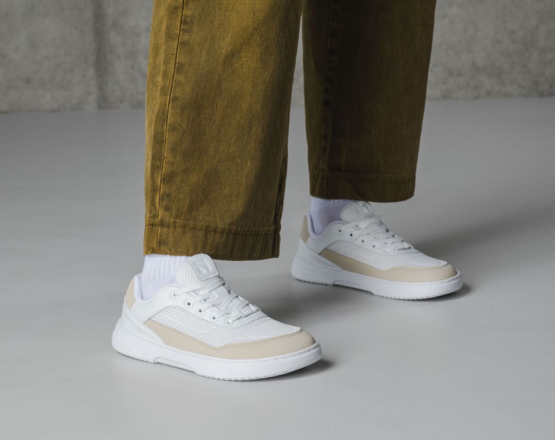 Barefoot Sneakers Barebarics Vaporo - White & Beige